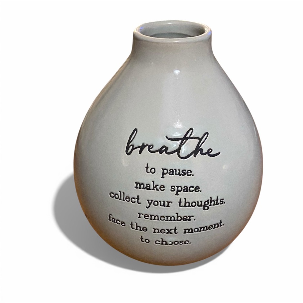 TAG | A Lifestyle Brand | Breathe |  Light Bluish Grey | Ceramic Bud Vase
